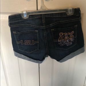 LSU embroided womens jean shorts size 26